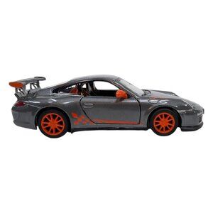 Kinsmart Porsche 911 GT3 RS Diecast Model Car Metallic Grey Scale 1:36